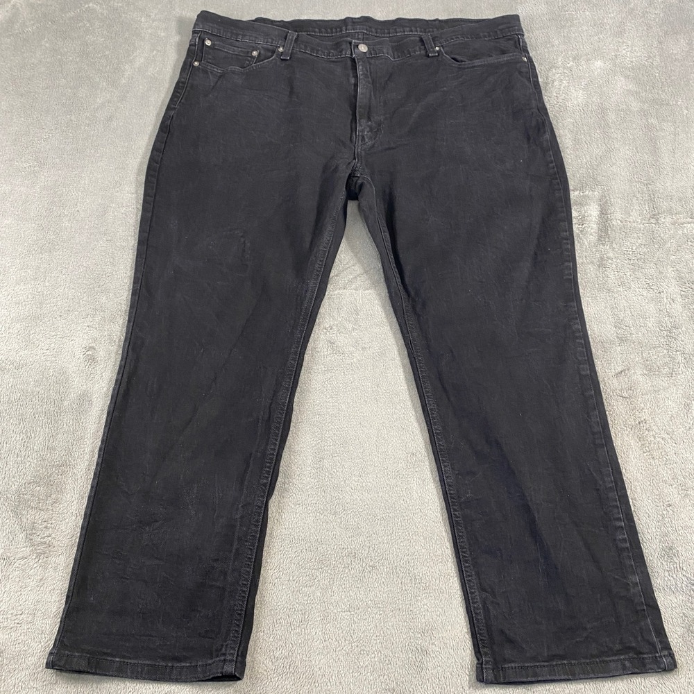 Levis 541 Jeans Mens 48x32 (46x28) Black Athletic Taper Stretch Denim Workwear